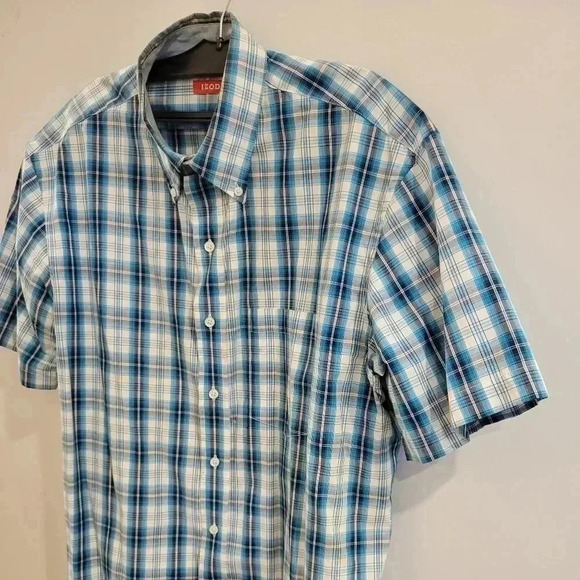 Men's  IZOD Saltwater Button Down Casual Shirt L - Picture 1 of 7